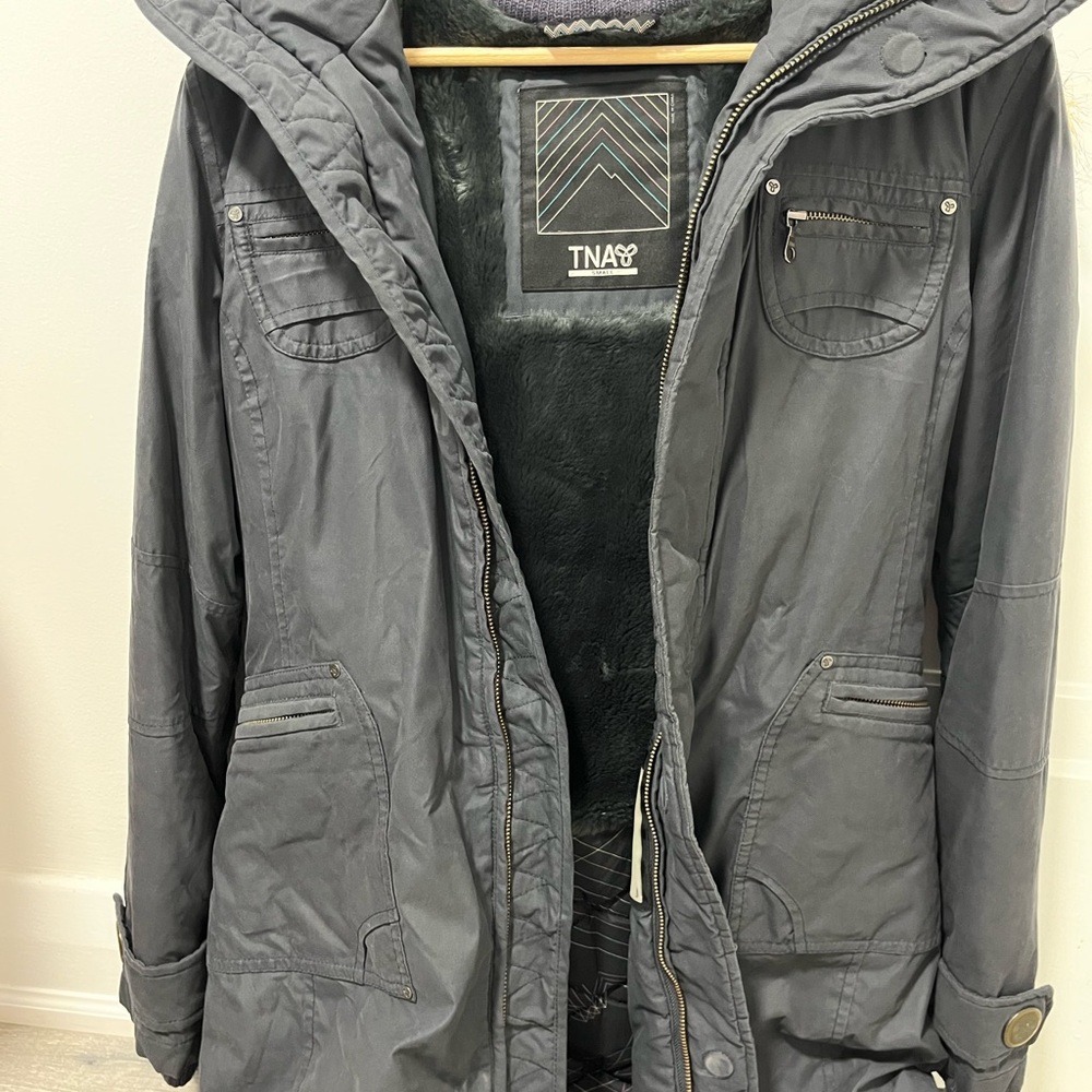 TNA Charcoal Military Field Jacket